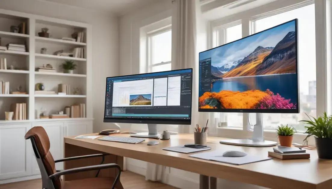 A importância do tamanho e resolução do monitor