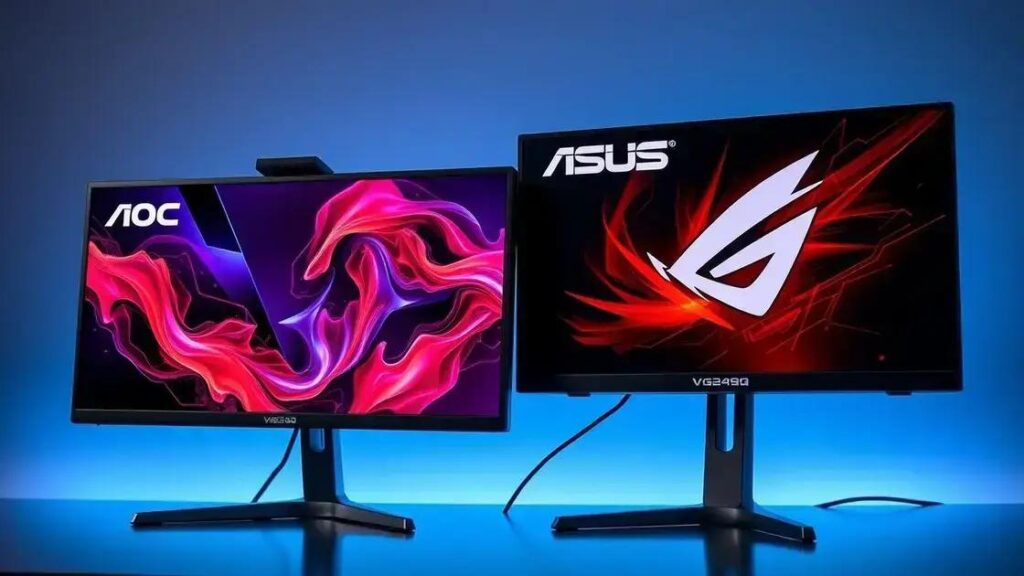 Comparativo AOC C24G1 vs ASUS TUF VG249Q para jogos: qual escolher?