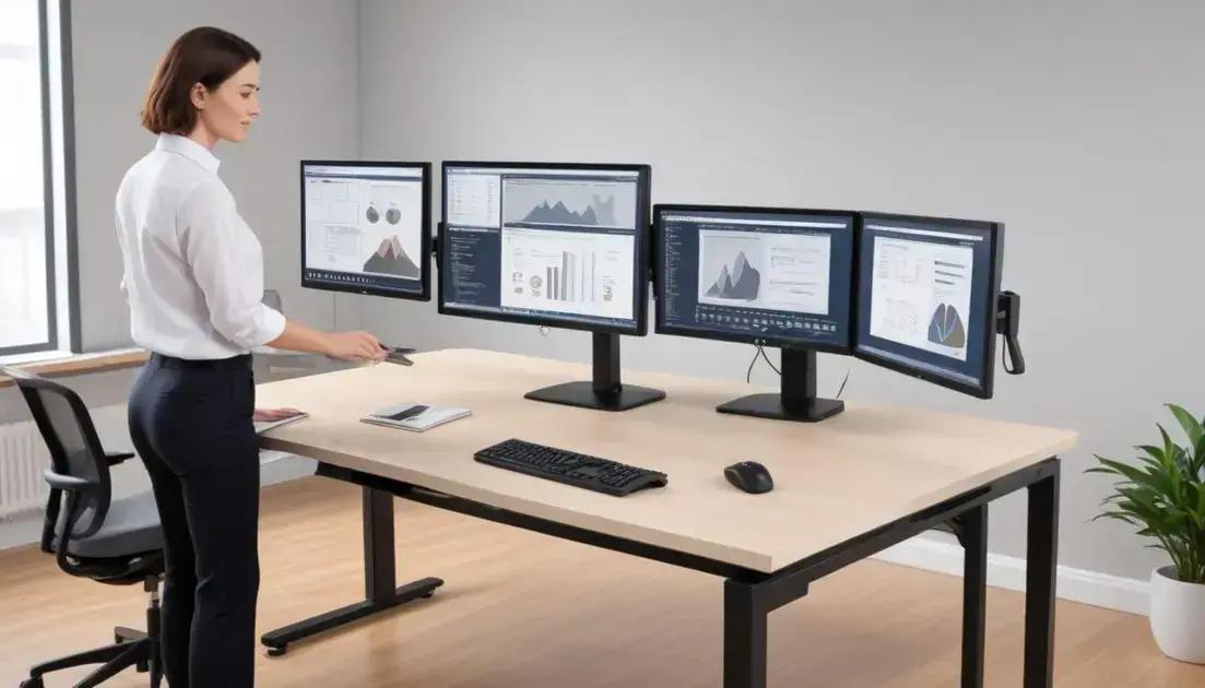 Vantagens de usar um monitor com ajuste de altura