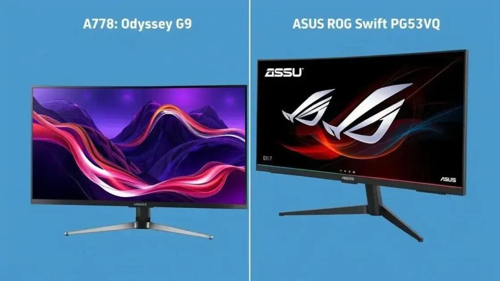 Monitor curvo: Samsung Odyssey G9 vs ASUS ROG Swift PG35VQ em detalhes