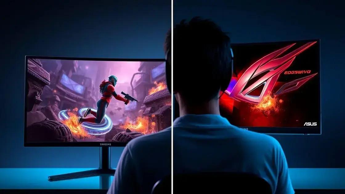 Desempenho em jogos: qual monitor se destaca?