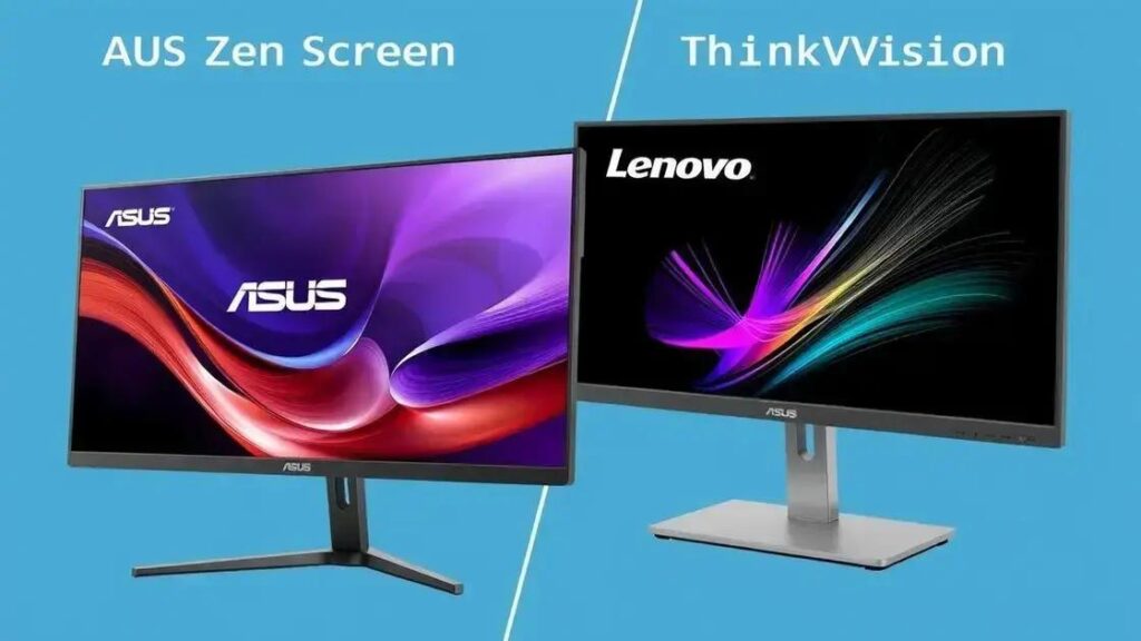 Qual melhor: monitor portátil ASUS ZenScreen vs Lenovo ThinkVision?