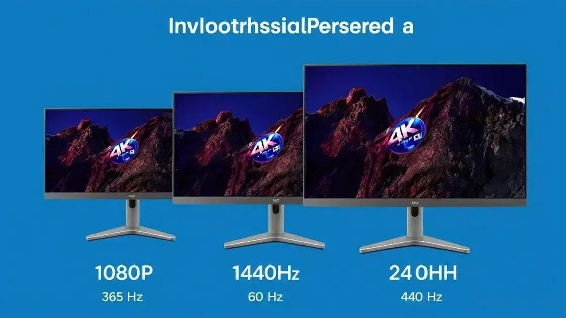 Qual a importância da resolução e taxa de atualização?