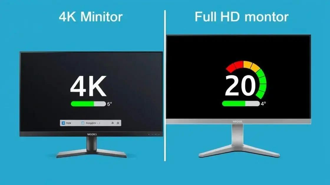 Comparação do consumo de energia entre monitores 4K e Full HD