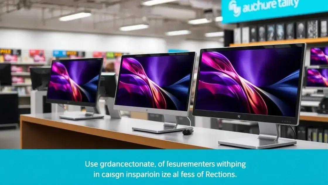 Características a considerar ao escolher um monitor